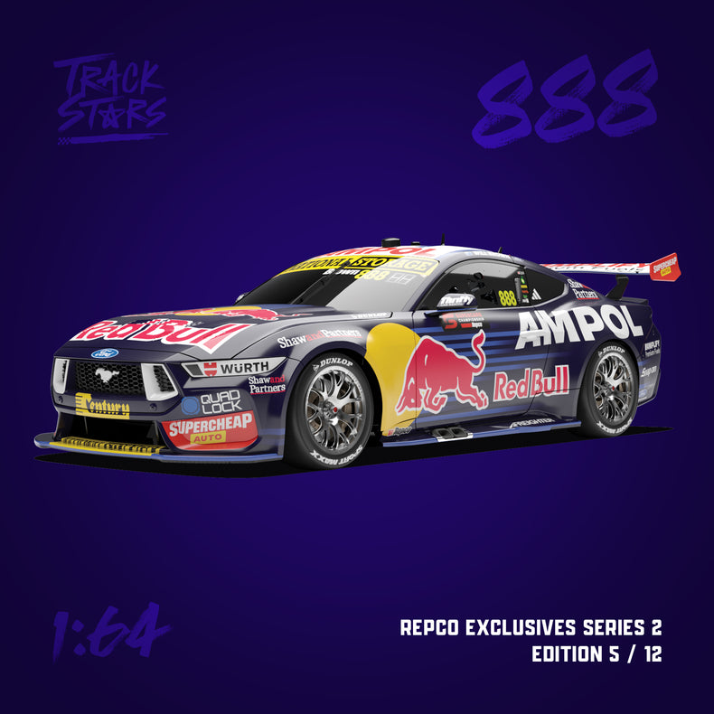 1:64 Red Bull Ampol Racing #888 Ford Mustang GT Supercar - 2026 Melbourne SuperSprint Pole - Will Brown