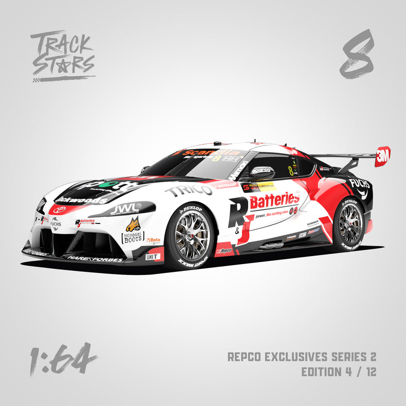 1:64 BJR R&J Batteries #8 Toyota GR Supra Supercar - 2026 Repco Supercars Championship - Andre Heimgartner