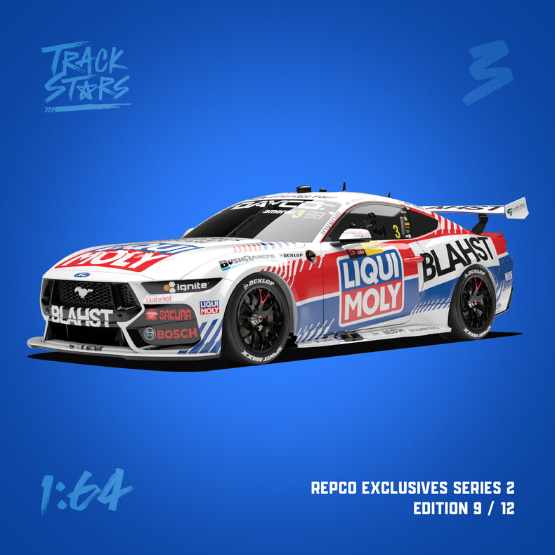 1:64 Liqui Moly BLAHST Racing #3 Ford Mustang GT Supercar - 2026 Repco Supercars Championship - Aaron Cameron