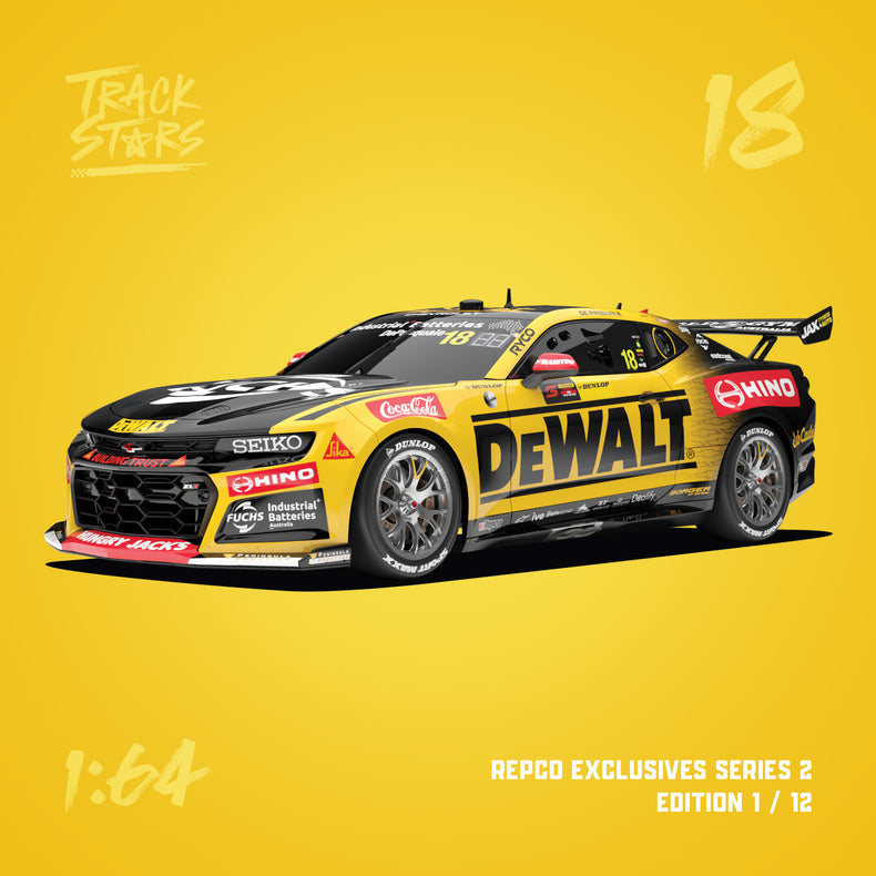 1:64 DEWALT Racing #18 Chevrolet Camaro ZL1 Supercar - 2026 Sydney 500 Race Winner - Anton De Pasquale